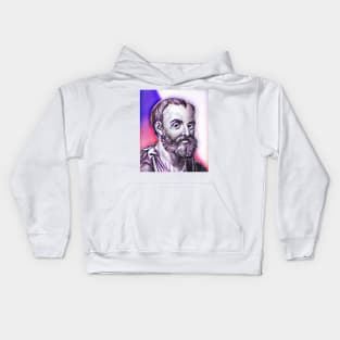 Galen Pink Portrait | Galen Artwork 9 Kids Hoodie